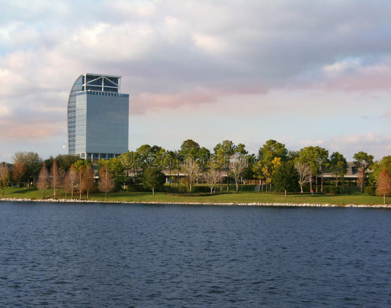 Modern office building located near Crane Roost Lake, Altamonte Springs, Florida. Modern office building located near Crane Roost Lake, Altamonte Springs, Florida