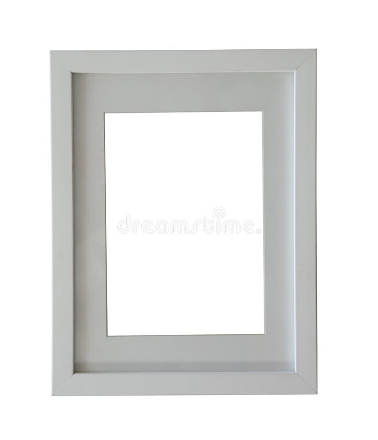 A white rectangular wooden picture frame. A white rectangular wooden picture frame