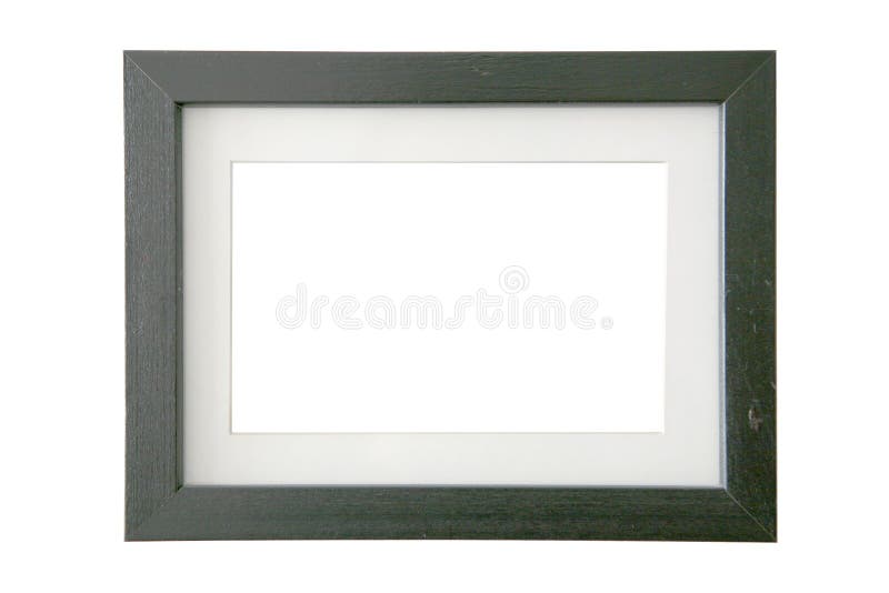 A simple rectangular wooden picture frame. A simple rectangular wooden picture frame