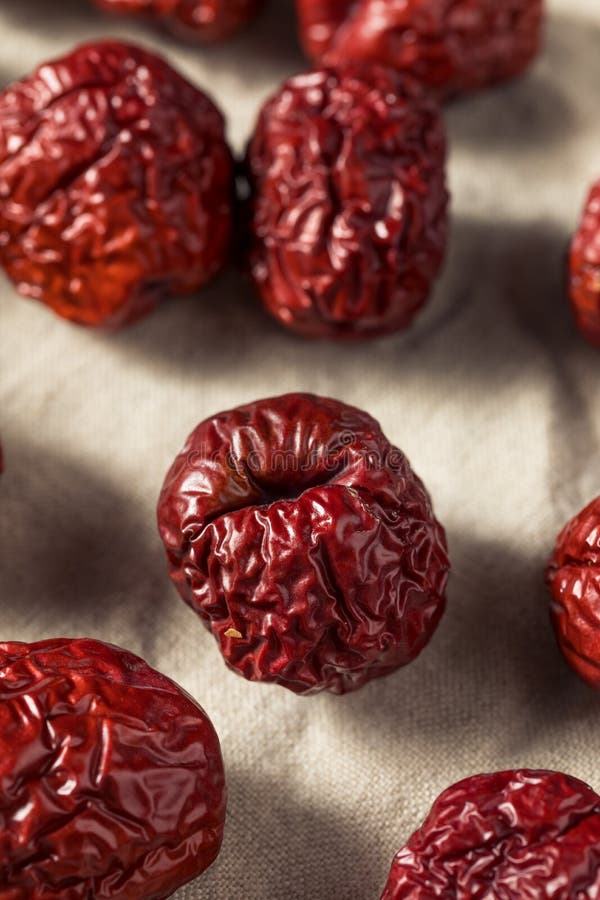 Zdrowe, organiczne azjatyckie jujujujujube czerwone daty zdjęcia stock