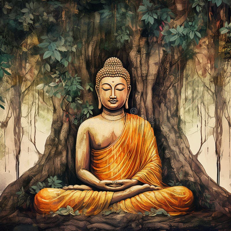 Zanurz się w pięknie tego żywego i urzekającego obrazu zatytułowanego zdumiewająca tapeta : budda pod banyanem. ta wizualnie oszałamiająca ilustracja przedstawia spokojny i rozkojarzony posąg buddy, który rozmyślał spokojnie pod wspaniałą koroną dętego drzewa. stworzony w różnych stylach sztuki, w tym realistycznym, surrealistycznym pop-art lub innym stylu, który wzbudza kreatywność ta zapierająca dech w piersiach scena z pewnością wywołuje podziw spokoju i szacunku. wygenerowane przez ai