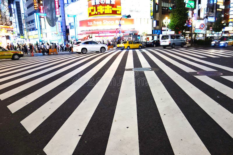 Zebra Crossing Shinjuku Tokyo Japan Editorial Stock Image Image 57203519