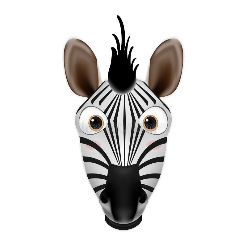 Zebra head cartoon stock illustration. Illustration of exotic - 148691936