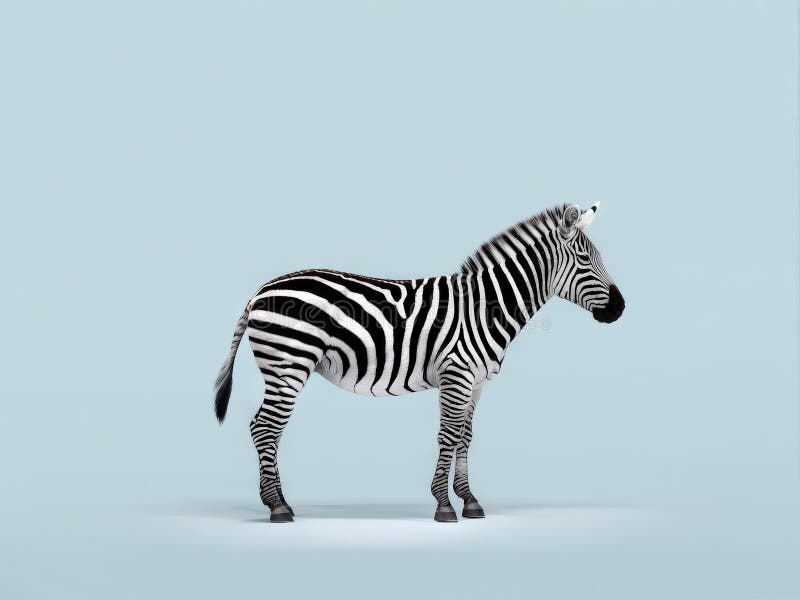 Zebra izolowana na białym tle obraz 3d ilustracja wektor