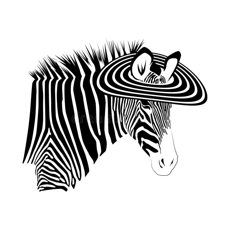Zebra izolowana na białym tle ilustracja wektor
