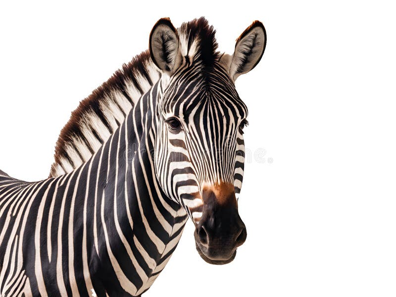 Zebra izolowana na białym tle. royalty ilustracja