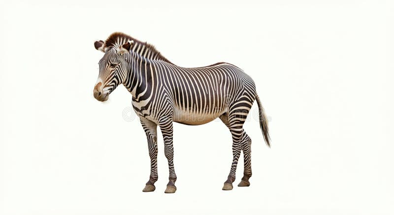 Zebra odizolowana na białym tle royalty ilustracja