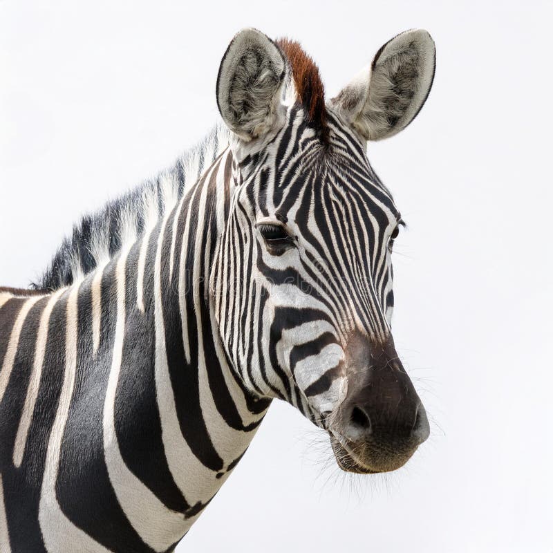Zebra odizolowana na białym tle royalty ilustracja