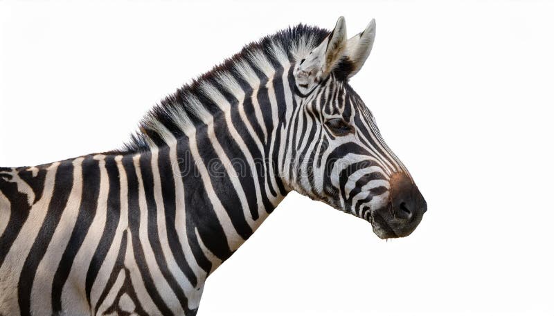 Zebra odizolowana na białym tle royalty ilustracja