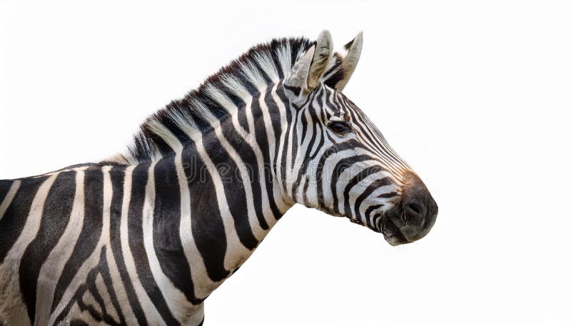Zebra odizolowana na białym tle ilustracji