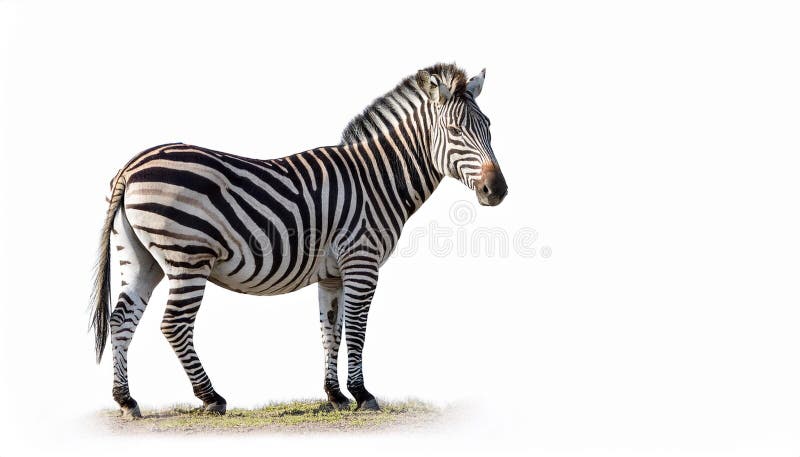 Zebra odizolowana na białym tle ilustracji