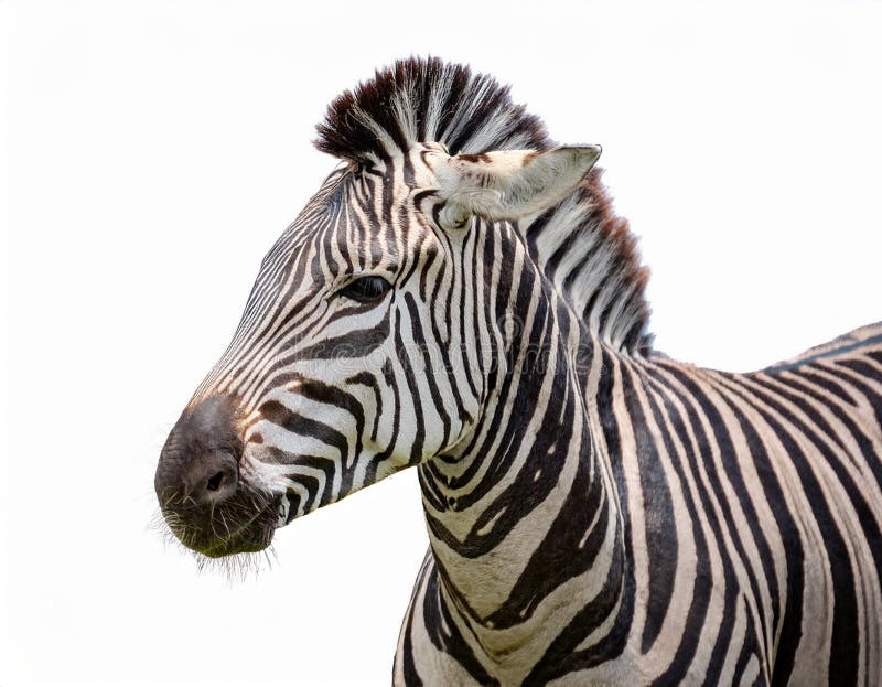 Zebra odizolowana na białym tle ilustracji