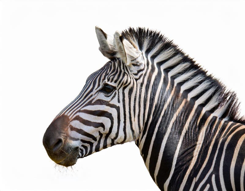 Zebra odizolowana na białym tle ilustracja wektor