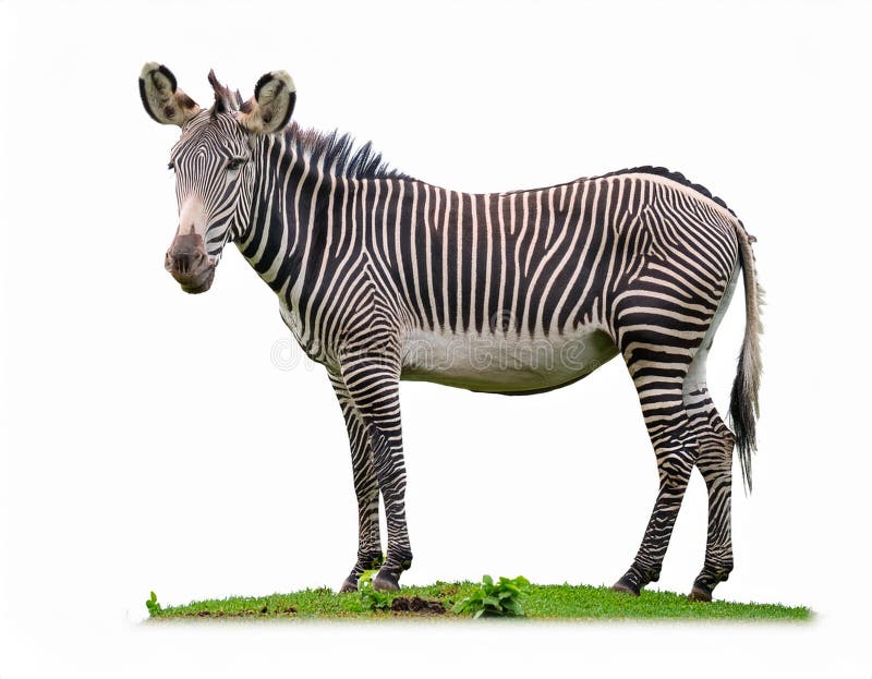 Zebra odizolowana na białym tle ilustracji