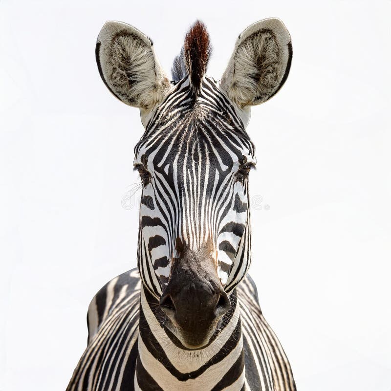 Zebra odizolowana na białym tle ilustracji