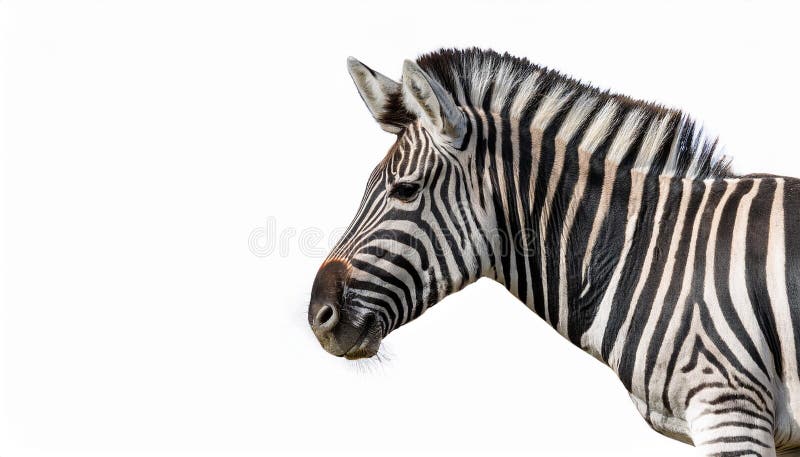 Zebra odizolowana na białym tle ilustracja wektor