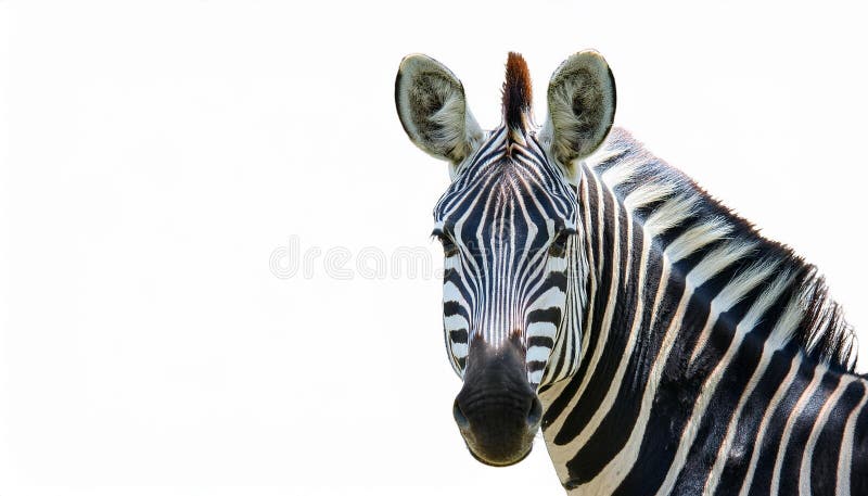 Zebra odizolowana na białym tle ilustracja wektor