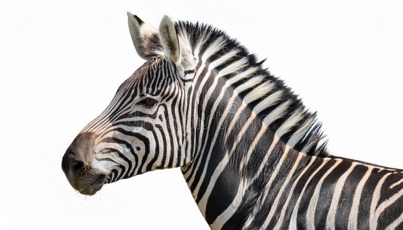 Zebra odizolowana na białym tle royalty ilustracja
