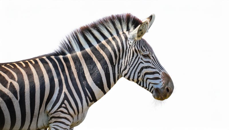 Zebra odizolowana na białym tle ilustracja wektor