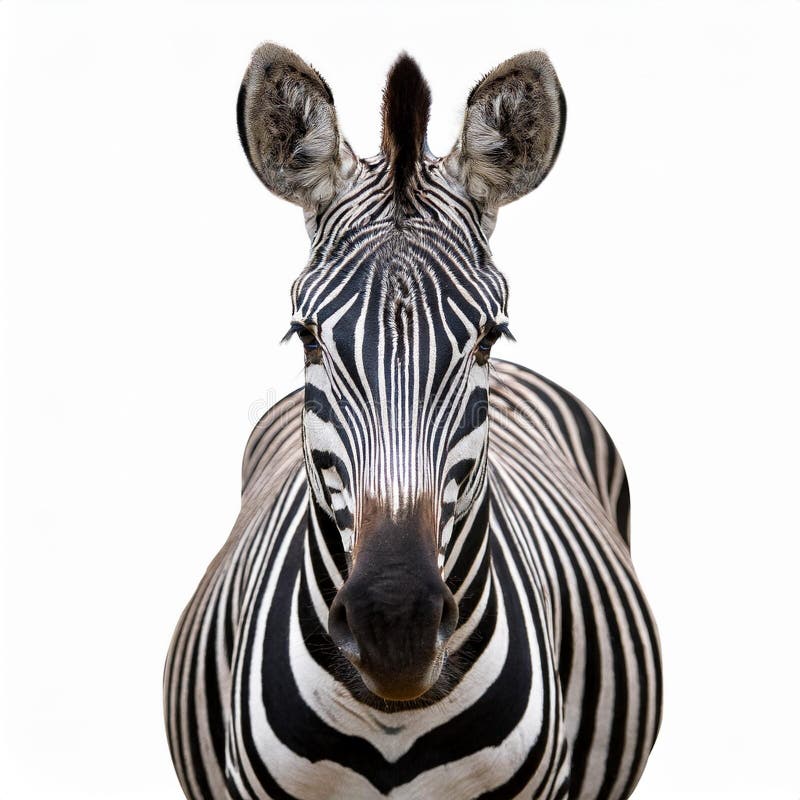 Zebra odizolowana na białym tle ilustracja wektor