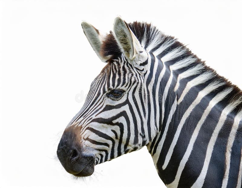 Zebra odizolowana na białym tle royalty ilustracja