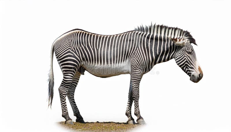 Zebra odizolowana na białym tle ilustracji