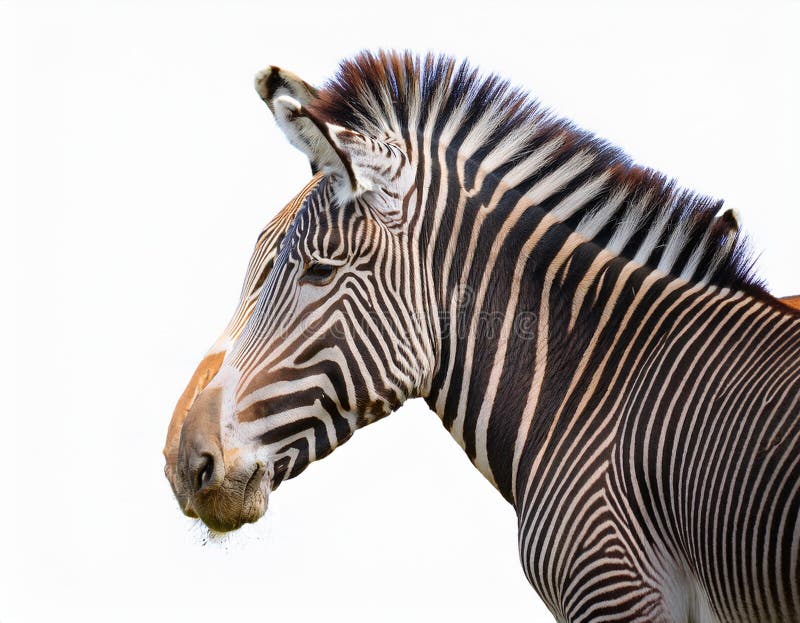 Zebra odizolowana na białym tle ilustracja wektor