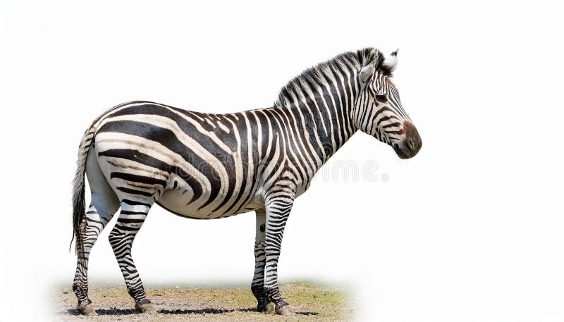 Zebra odizolowana na białym tle ilustracji
