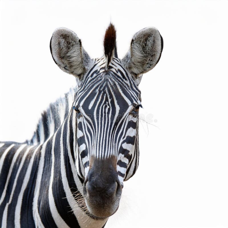Zebra odizolowana na białym tle ilustracja wektor