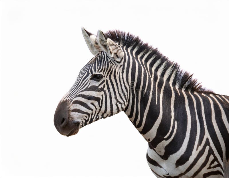 Zebra odizolowana na białym tle ilustracji
