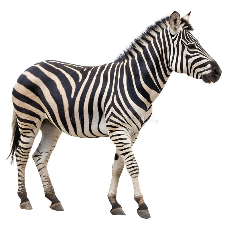 Zebra odizolowana na białym tle ilustracja wektor