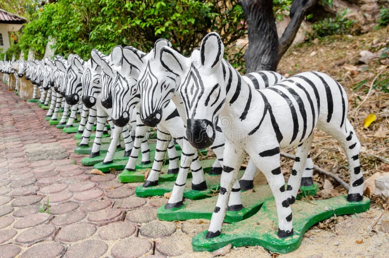 The Zebra statues stock image. Image of abstract, carving 68657605
