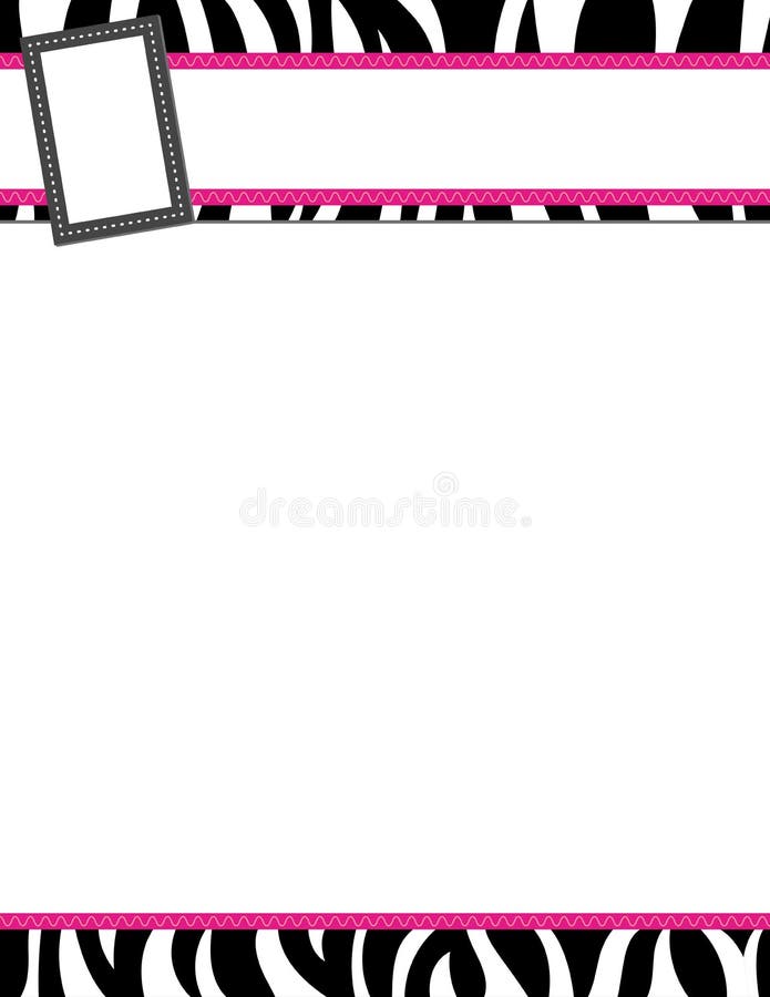 Zebra Border Paper Printable