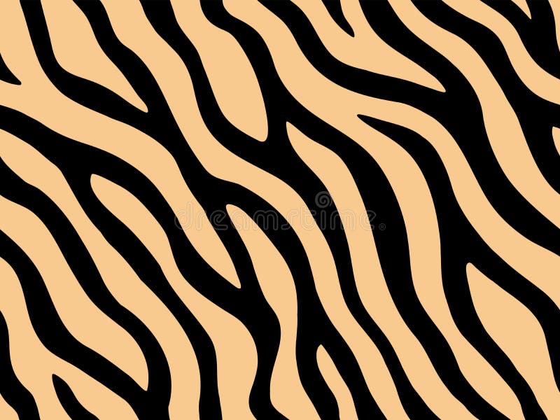 Zebra Stripes Seamless Pattern. Tiger Stripes Skin Print Design Stock ...
