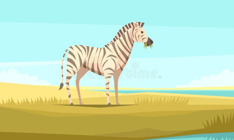Zebra In The Wild Composition vector illustration Zebra In The Wild Composition vector illustration