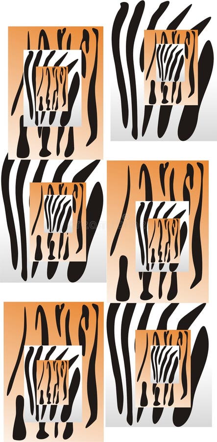 Zebras and tigers stock vector. Illustration of colour - 12234630