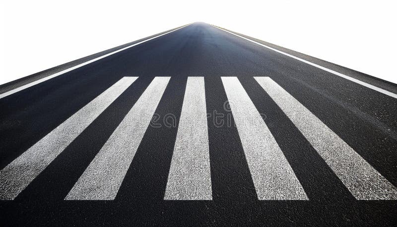 Zebraüberquerung auf der Straßenseite Aussicht auf eine Zebraüberquerung stock abbildung