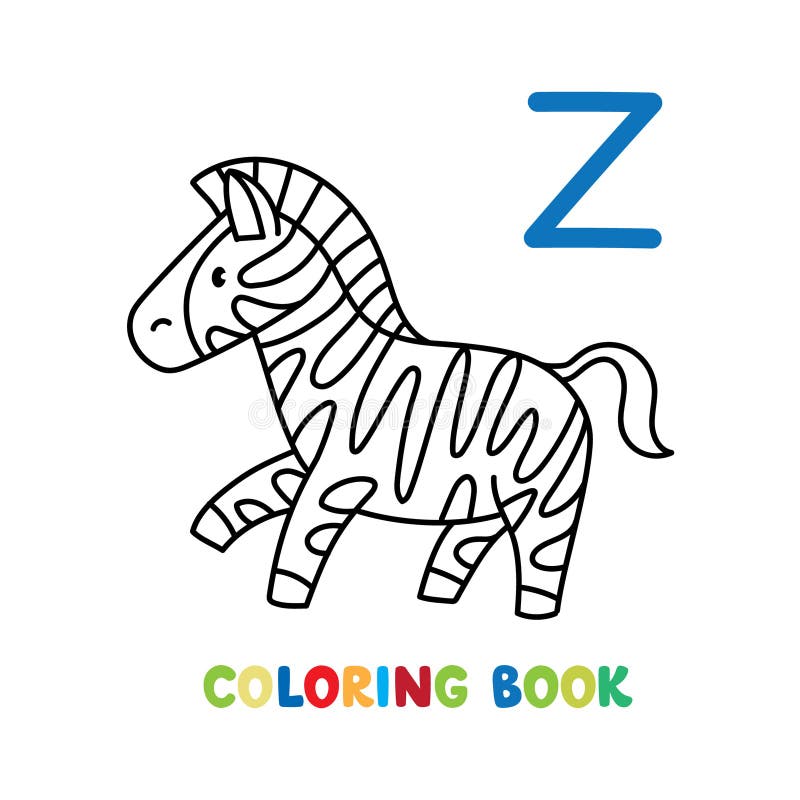 Zebră ciudată. animale colorate pentru copii royalty free illustration