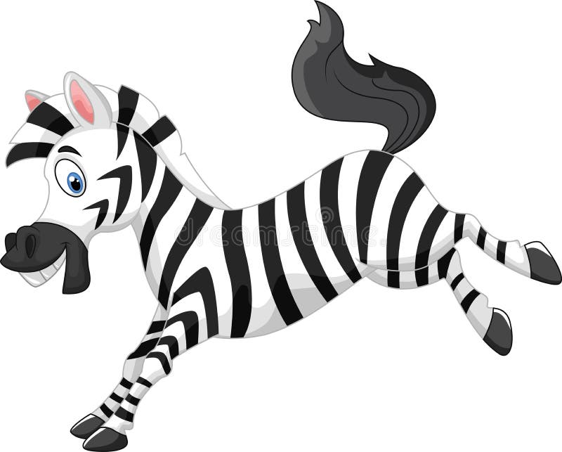 Zebră mică și amuzantă royalty free illustration