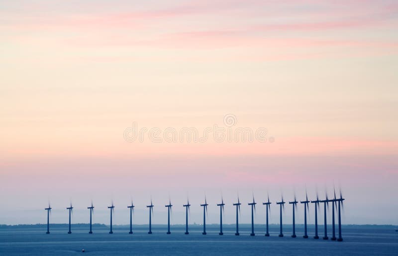 Zee windlandbouwbedrijf stock afbeelding Zee windlandbouwbedrijf stock afbeelding