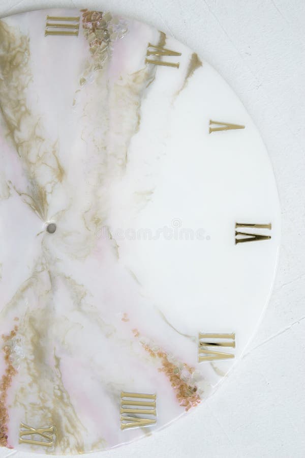 Handmade interior clocks made of epoxy resin. An interior item. Handmade interior clocks made of epoxy resin. An interior item