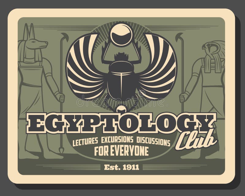 Zei ai egiptului antic. anubis horus scarus vector illustration