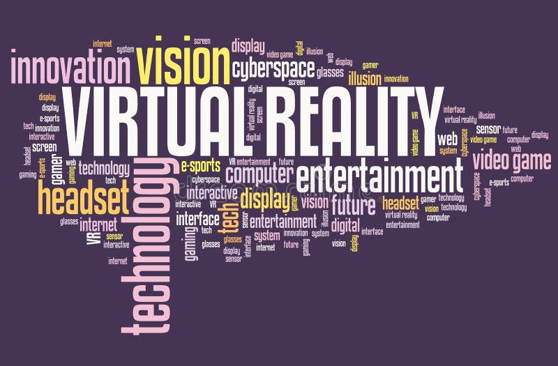 Zeichen der virtuellen Realität stock abbildung Zeichen der virtuellen Realität stock abbildung