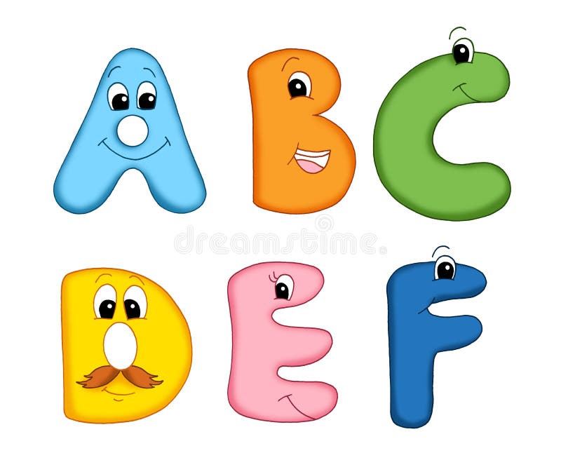 Zeichen des Alphabetes - 1 stock abbildung. Illustration von gefärbt