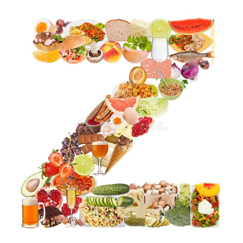 Zeichen Z gebildet von der Nahrung