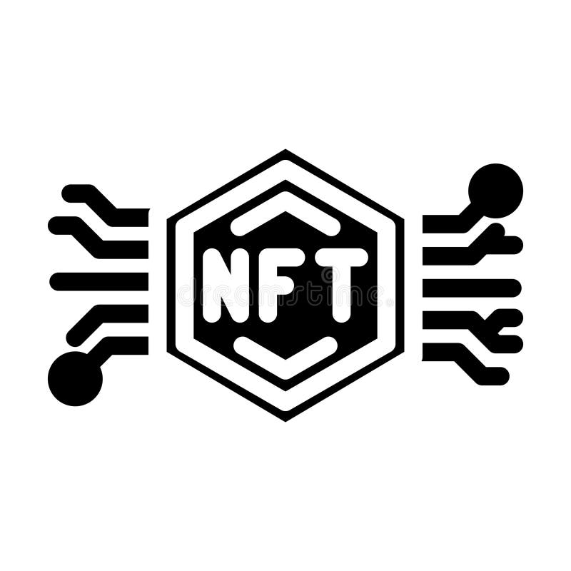 Zeichentrickdarstellung für nicht fungible Token stock abbildung