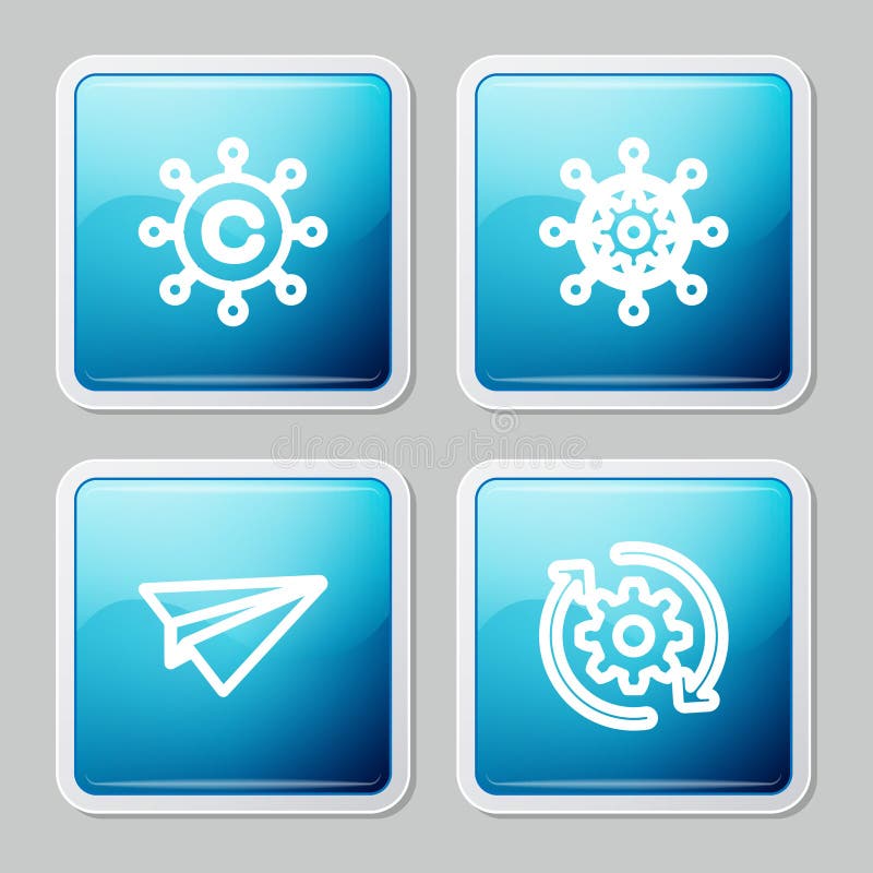 Zeilendokumentation von Netzwerkprojektmanagement-Papierebene und -gestänge und Pfeile als Workflowsymbol. Vektor lizenzfreie abbildung