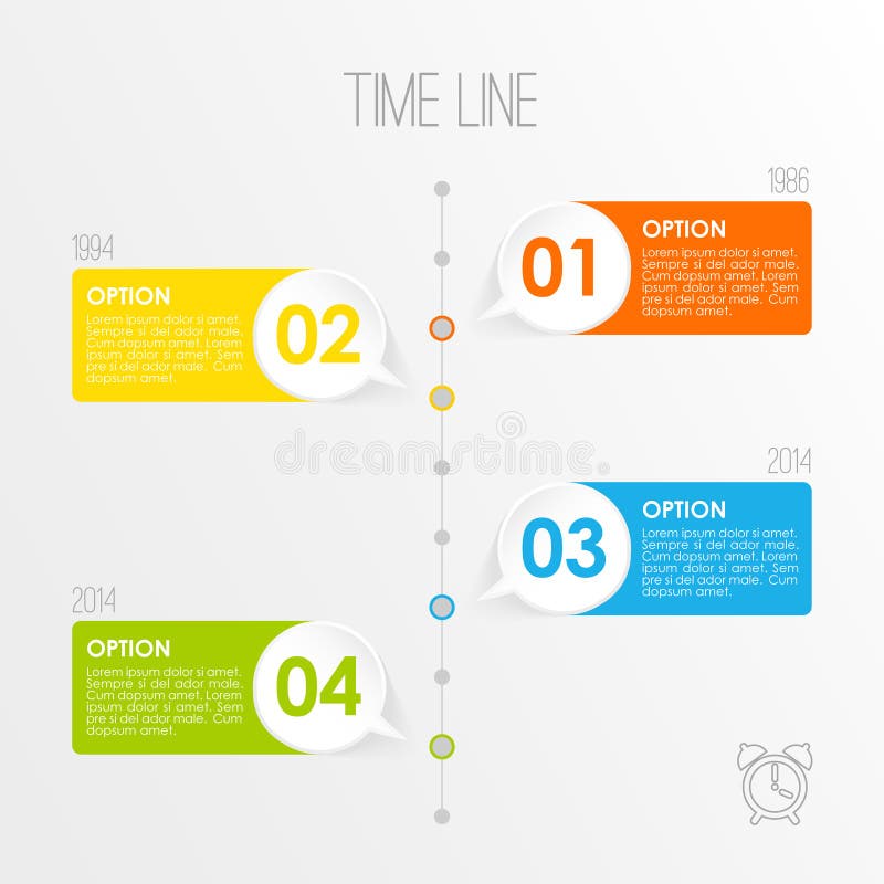 Zeitachse infographics Schablone, vektor abbildung Zeitachse infographics Schablone, vektor abbildung