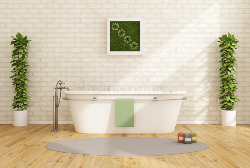 Zeitgenössisches Badezimmer stock abbildung Zeitgenössisches Badezimmer stock abbildung