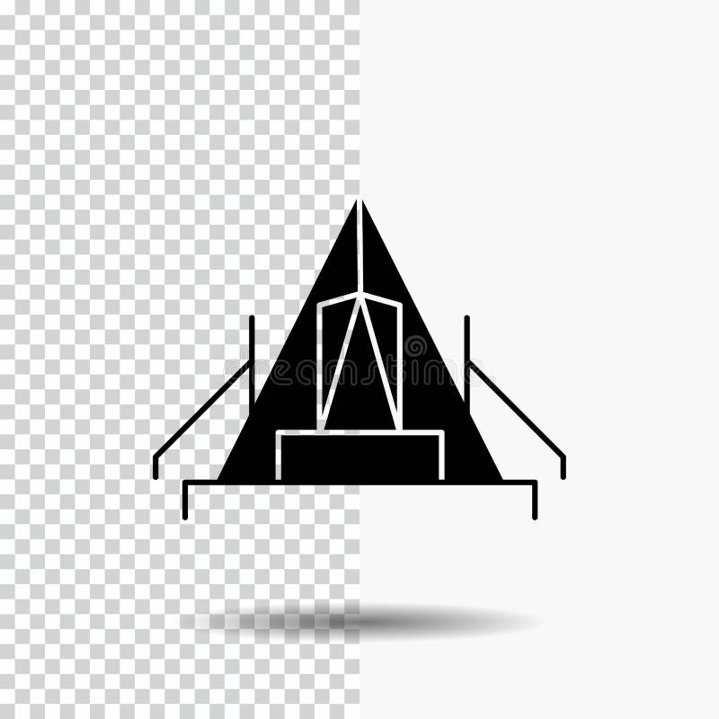 Zelt, kampierend, Lager, Campingplatz, Glyph-Ikone im Freien auf transparentem Hintergrund Schwarze Ikone lizenzfreie abbildung Zelt, kampierend, Lager, Campingplatz, Glyph-Ikone im Freien auf transparentem Hintergrund Schwarze Ikone lizenzfreie abbildung